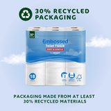 Toilet Roll 2-Ply Embossed, Soft & Gentle, 18 Rolls, 200 Sheets Each, FSC Certified