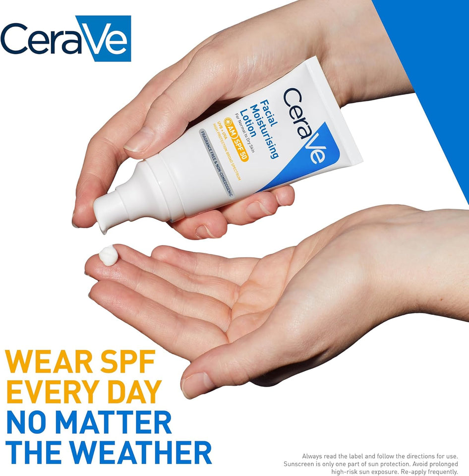 AM Facial Moisturising Lotion Normal to Dry Skin 52 ml UV Protection & Ceramides