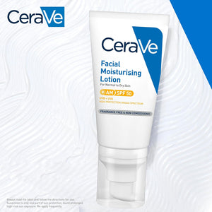 AM Facial Moisturising Lotion Normal to Dry Skin 52 ml UV Protection & Ceramides