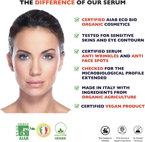 Organic Vitamin C Face Serum 2.11oz with Hyaluronic Acid & Niacinamide for Radiant Skin