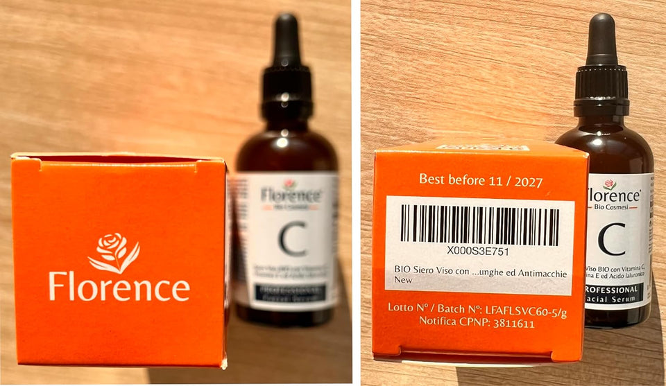 Organic Vitamin C Face Serum 2.11oz with Hyaluronic Acid & Niacinamide for Radiant Skin
