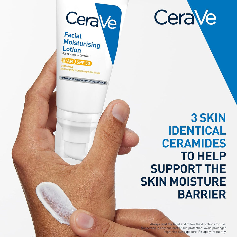 AM Facial Moisturising Lotion Normal to Dry Skin 52 ml UV Protection & Ceramides