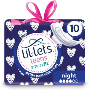 Teen Night Pads With Wings for Heavy Flow – Petite, Unscented, Soft & Breathable (10)