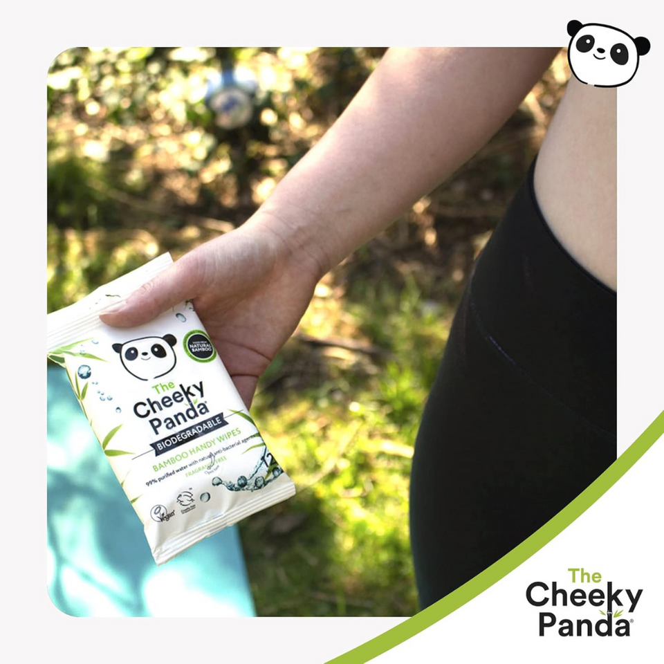 Bamboo Travel Hand Wipes | 12 Biodegradable Plastic-Free Wet Wipes for Sensitive Skin