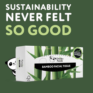 Sustainable Bamboo Facial Tissues – 3-Ply Ultra Soft Plastic Free Box (80 Tissues)