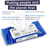 Flushable Moist Toilet Wipes, 560 Count, Plastic-Free, Biodegradable & Gentle