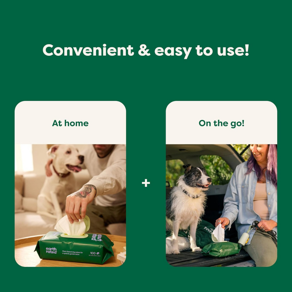 Unscented Pet Wipes for Dogs and Cats – Hypoallergenic Grooming Wipes, 100 Count