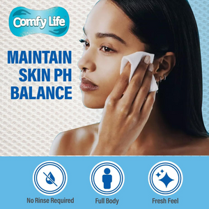 Premium Full Body Cleansing Wipes for Adults – Rinse-Free, Unscented, 80 Count