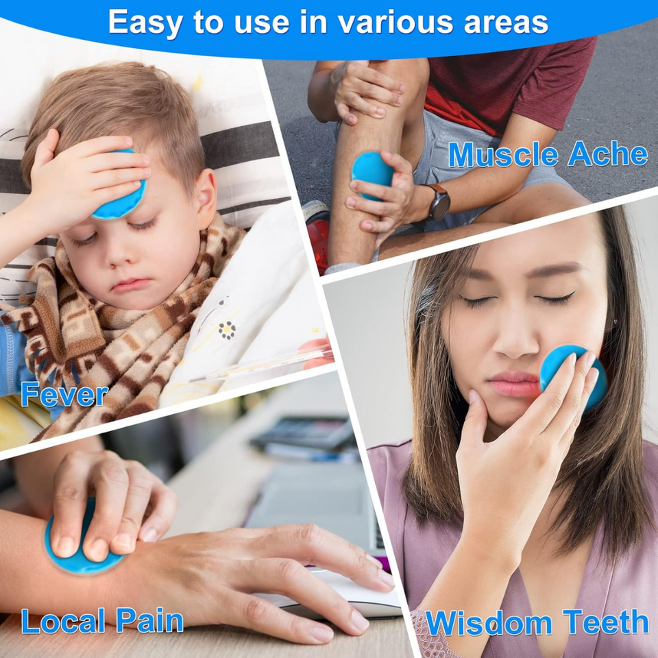 10 Pcs Reusable Hot Cold Gel Ice Packs for Kids & Adults – 7CM Mini Compress Pads
