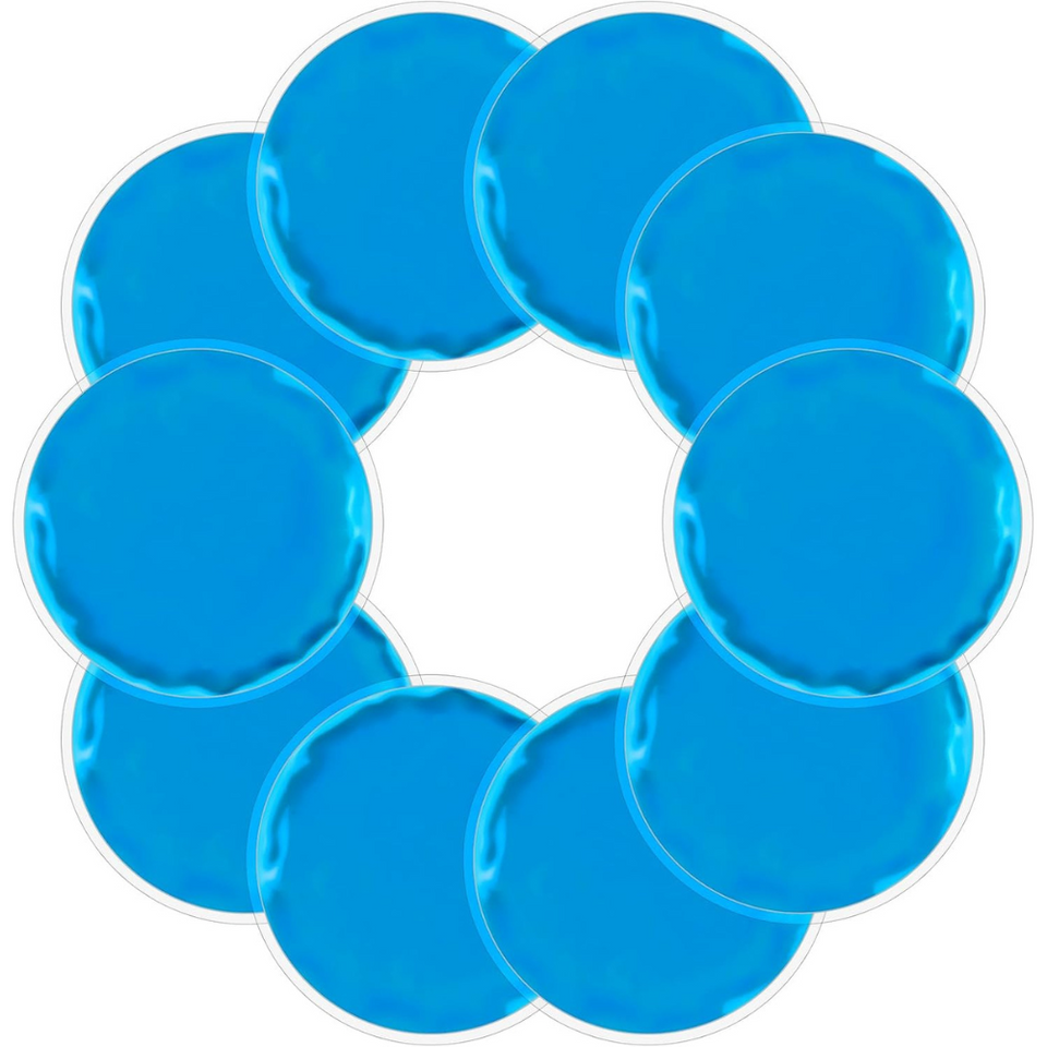 10 Pcs Reusable Hot Cold Gel Ice Packs for Kids & Adults – 7CM Mini Compress Pads