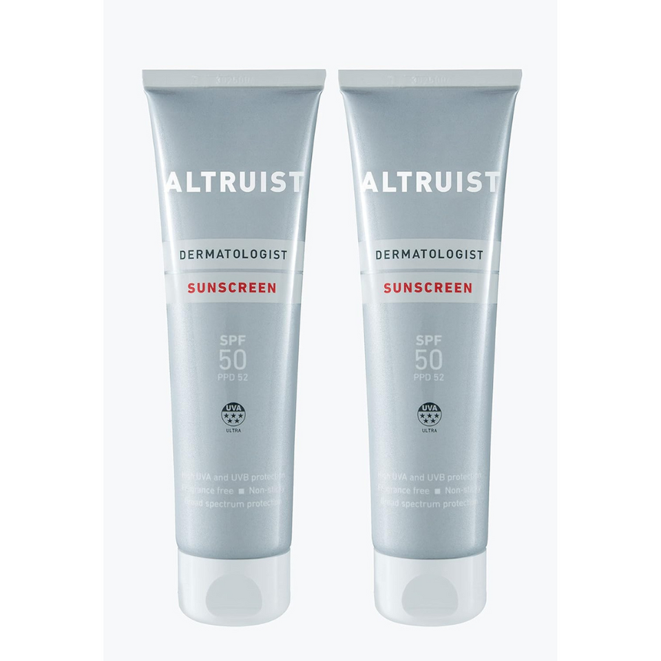 Dermatologist Sunscreen SPF 50 – High UVA Protection for Sensitive Skin, 2×100ml Pack