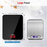 Digital Kitchen Scale – 5kg/11lb LCD Food Scale with Tare, Glass Platform & Batteries