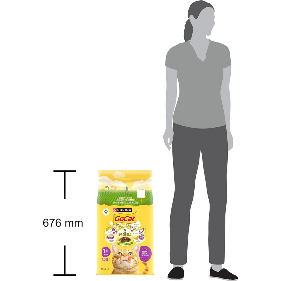 Adult Dry Cat Food Chicken & Duck Flavour 10kg – Complete Nutrition for Adult Cats