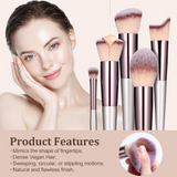 18 Pcs Makeup Brush Set – Premium Synthetic Brushes for Face & Eyes with Black Case
