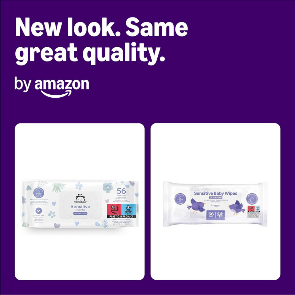 Sensitive Baby Wipes – 1008 Count, Unscented, Hypoallergenic, 18 Flip-Top Packs