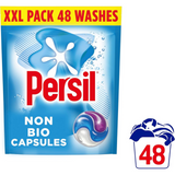Non Bio 3-in-1 Washing Capsules for Sensitive Skin, 48 Ct – Fast Dissolve, Cold Wash Safe
