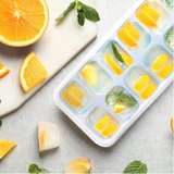 2-Pack Silicone Ice Cube Trays with Lids – BPA Free, Easy Release, 14 Cubes Each