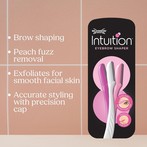 Eyebrow Shaper & Facial Hair Remover for Women | Dermaplaning Razors with Precision Cap | 3 Pack