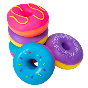 Donut Squishy Fidget Toy for Kids – Colorful Stress Ball with Removable Frosting