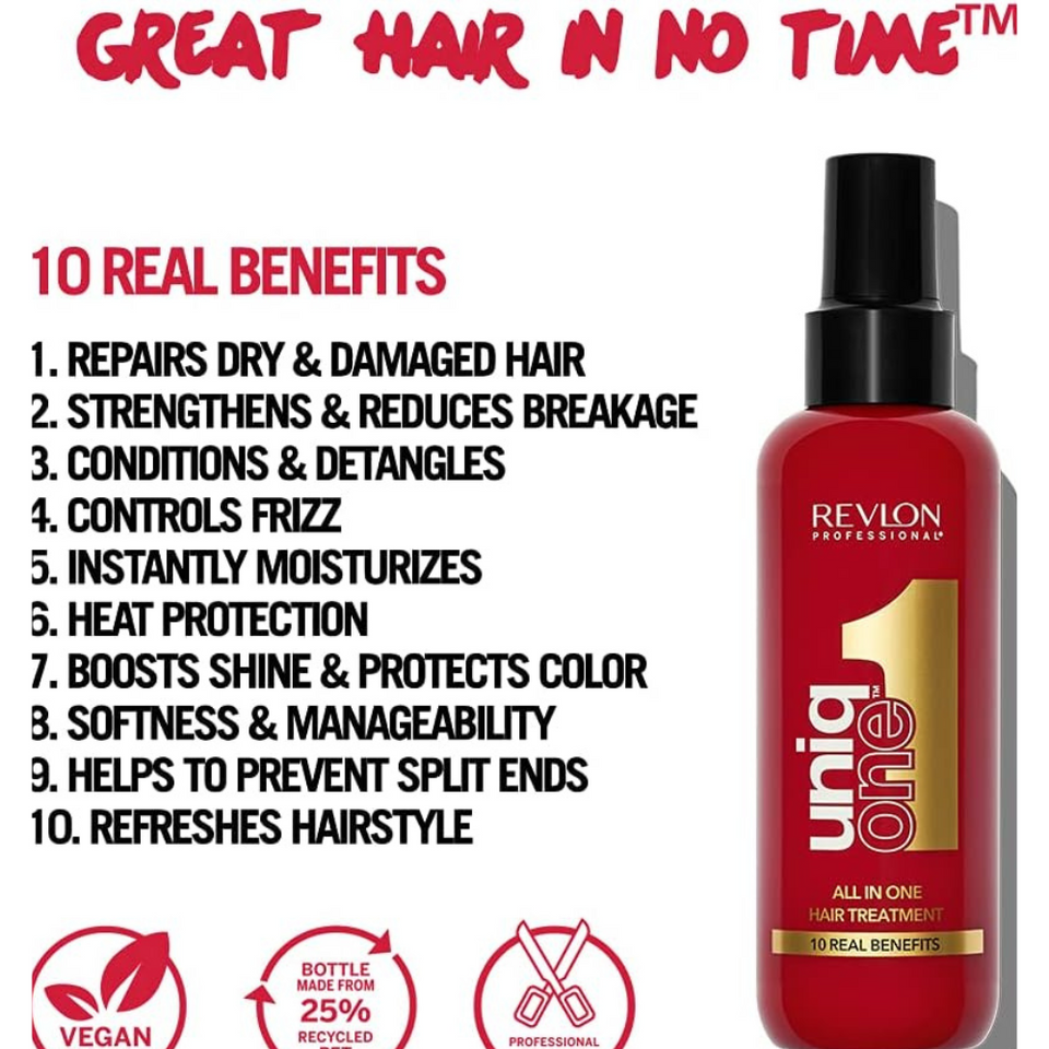 Leave-In Hair Treatment for Damaged Hair – Moisturising, Frizz Control, 10 Benefits, 150ml