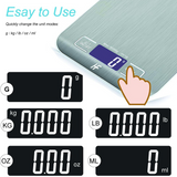 Digital Kitchen Scale – 5kg/1g Stainless Steel Food Scale with LCD Display & Tare Function