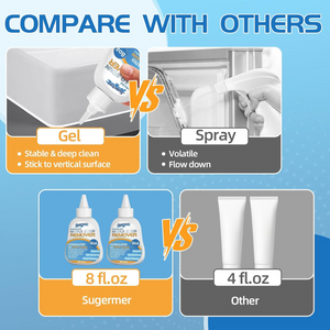 Mould Remover Gel, 8 fl oz | Deep Cleaning for Tiles, Seals, Grout, Bathroom & Kitchen