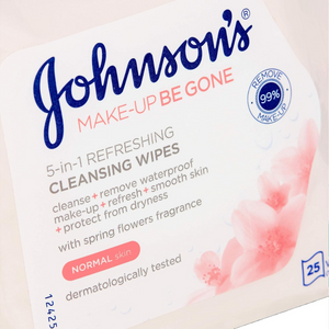 Makeup Remover Wipes for Normal Skin | Alcohol-Free Cleansing Wipes - 25 Count