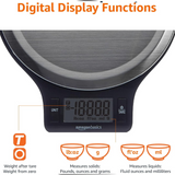Digital Kitchen Scale 11lb with LCD Display | Stainless Steel Food Scale with Tare Function