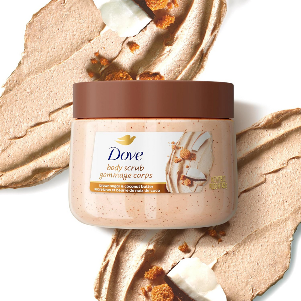 Brown Sugar & Coconut Butter Body Scrub – Exfoliates & Nourishes for Radiant Skin, 15 oz