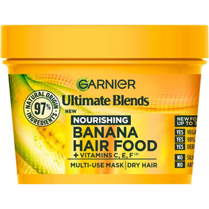 Banana Hair Mask for Dry Hair | 3-in-1 Vegan Treatment, No Silicones, Deep Nourishment (400ml)