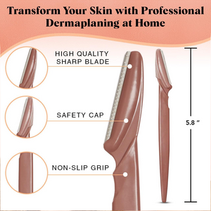 Peel Off Lip Stain Masque – LonFace Razors for Women & Men – Dermaplaning Blades, Hair Remover & Exfoliator (12-Pack) Lasting, Waterproof Matte Lip Tint in Whimsical Nude
