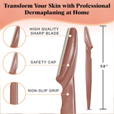 Peel Off Lip Stain Masque – LonFace Razors for Women & Men – Dermaplaning Blades, Hair Remover & Exfoliator (12-Pack) Lasting, Waterproof Matte Lip Tint in Whimsical Nude