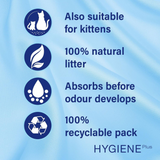 Hygiene Plus Non-Clumping Cat Litter – 20L Natural Absorbent Litter for Cats & Kittens