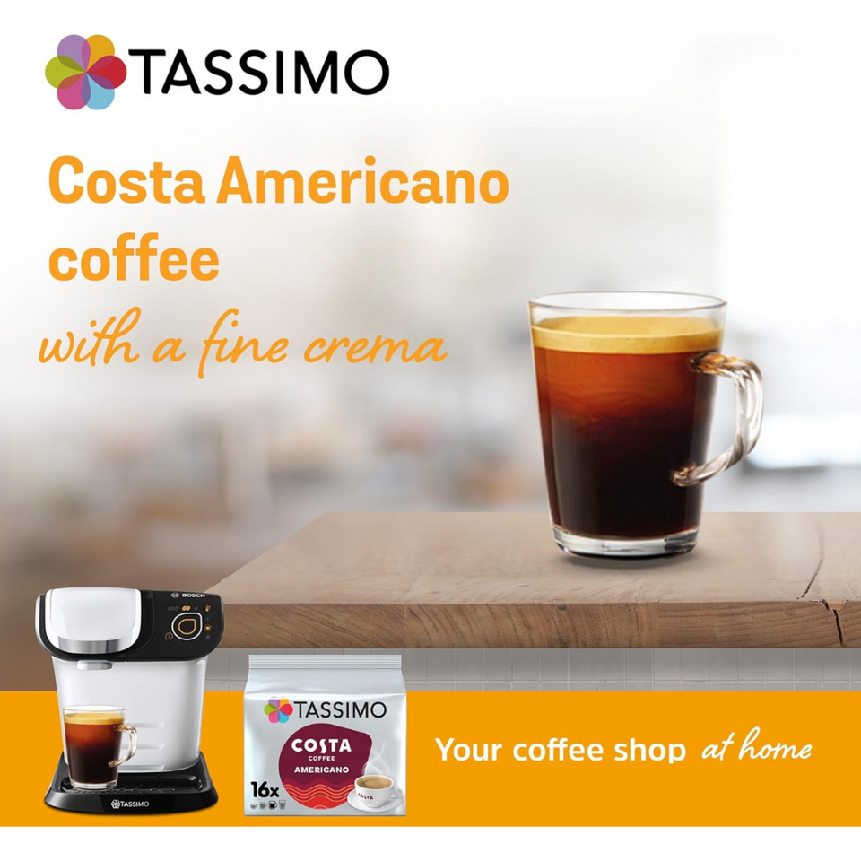 Americano Coffee Pods x80 | Compatible with Tassimo Machines | Medium Roast, 5 Packs