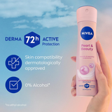 Pearl & Beauty Anti-Perspirant Deodorant Spray for Women, 72H Protection, 150ml