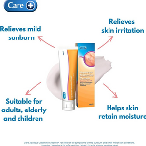 Calamine Cream for Sunburn, Itchy Skin & Dryness Relief | Adults & Kids | 100g Tube