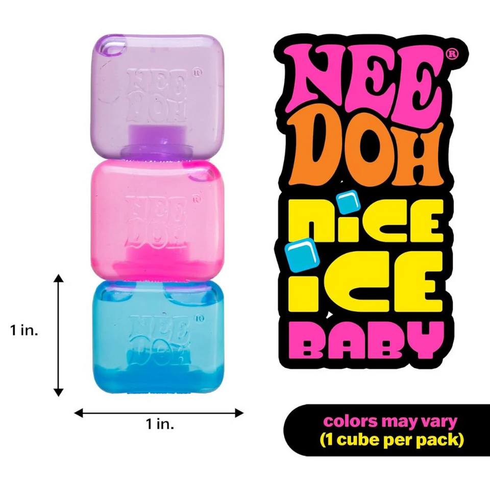 Nice Ice Baby Cube Fidget Toy – Squishy Jelly Stress Ball with Frosty Ice Look (1 Random)