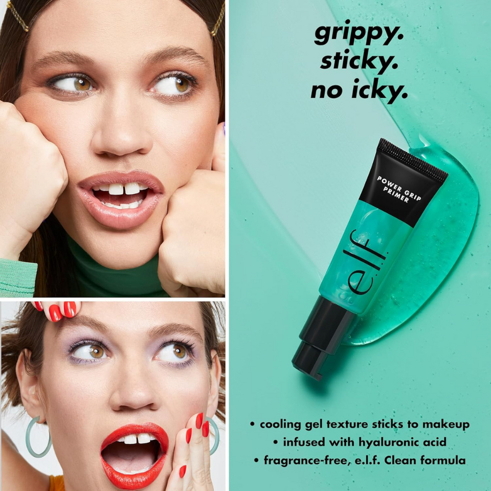 Hydrating Gel Face Primer – Power Grip Makeup Base with Hyaluronic Acid, 0.811 Fl Oz