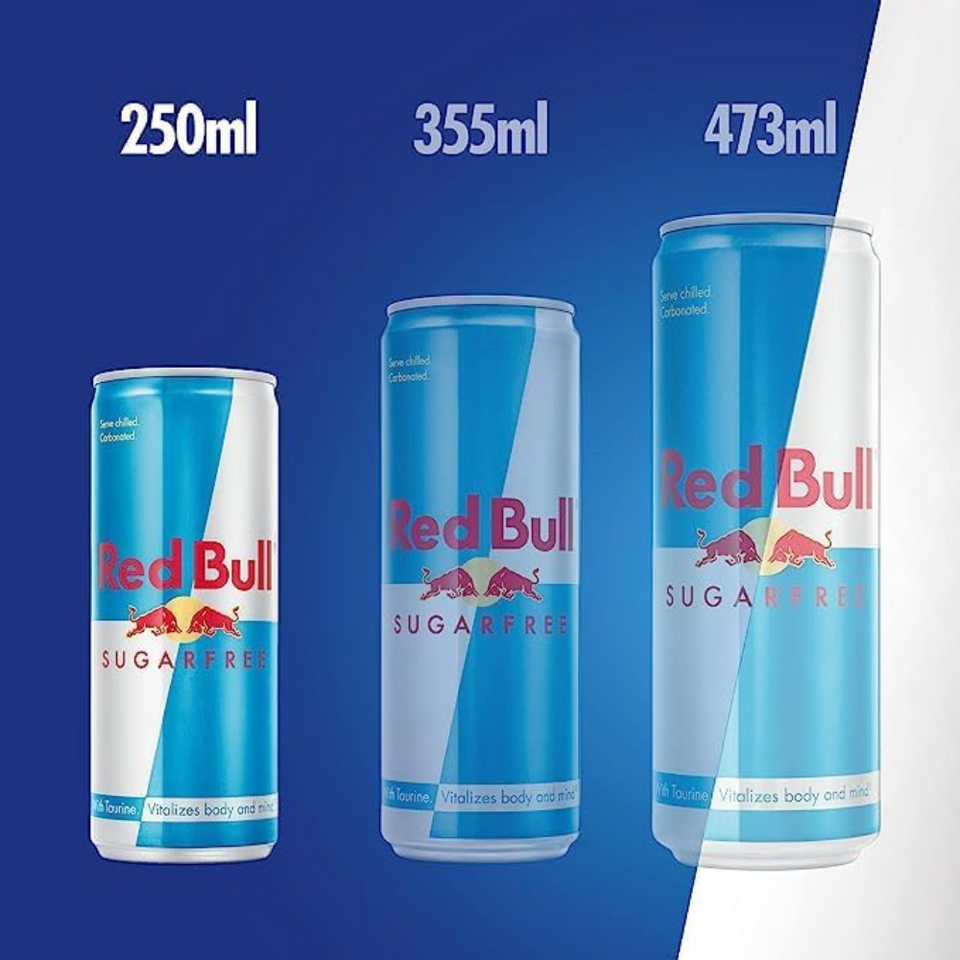 Red Bull Sugar Free Energy Drink 250ml Cans Pack of 12 – No Sugar Caffeinated Boost