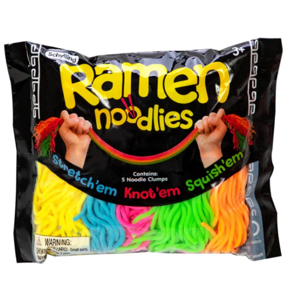 Stretchy Ramen Noodle Fidget Toy – Colorful Textured Sensory Stress Relief for Kids