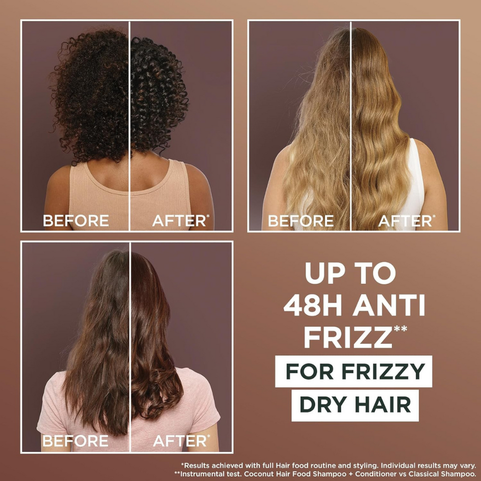 3-in-1 Hair Mask for Frizzy & Curly Hair – Coconut Oil, Vegan, Anti-Frizz Treatment, 400ml