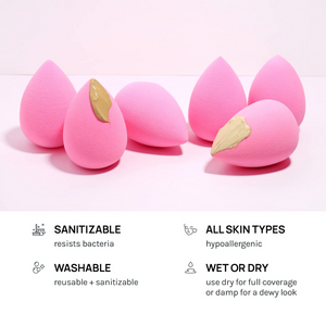 Latex-Free Makeup Sponge Blender – Soft Pink Beauty Tool for Foundation & Concealer