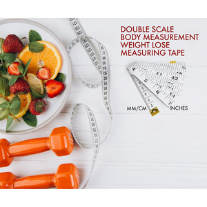 Dual Sided Body Measuring Tape 60 Inch/150cm with BMI App & eBook | Sewing & Waist Use