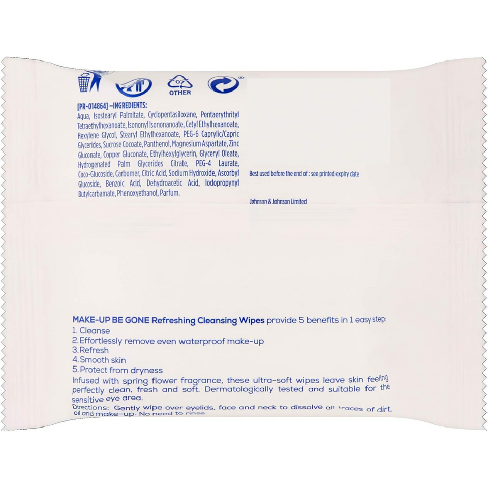 Makeup Remover Wipes for Normal Skin | Alcohol-Free Cleansing Wipes - 25 Count