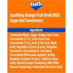 Fizzy Orange Drink Cans 24 x 330ml – Sparkling Fruit Beverage with Natural Flavours