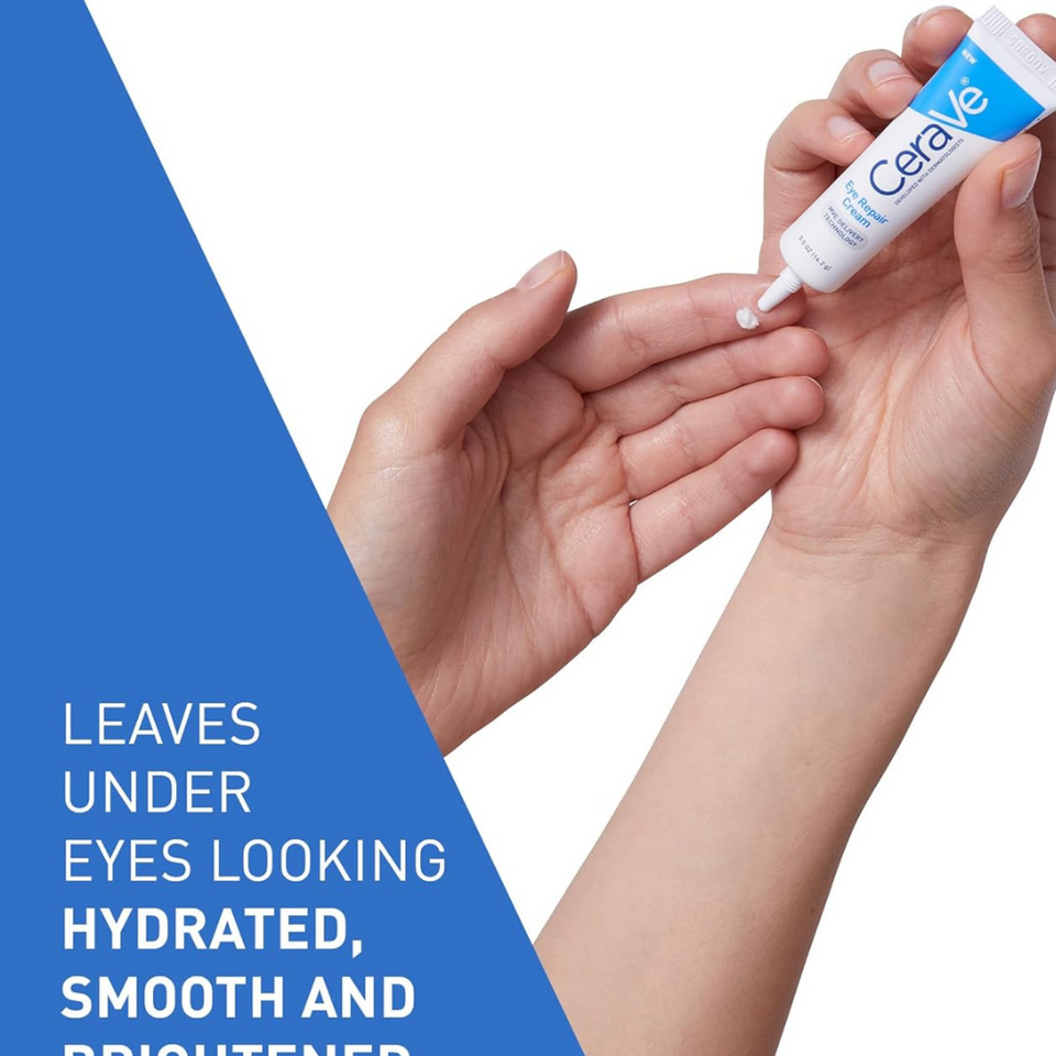 CeraVe Eye Repair Cream – Dark Circles & Puffiness Relief, Hyaluronic & Ceramides, 14 g