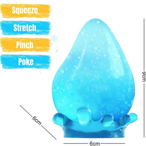 Dream Drop Glitter Fidget Toy – Squishy Sensory Ball with Base for Kids & Desk Relief