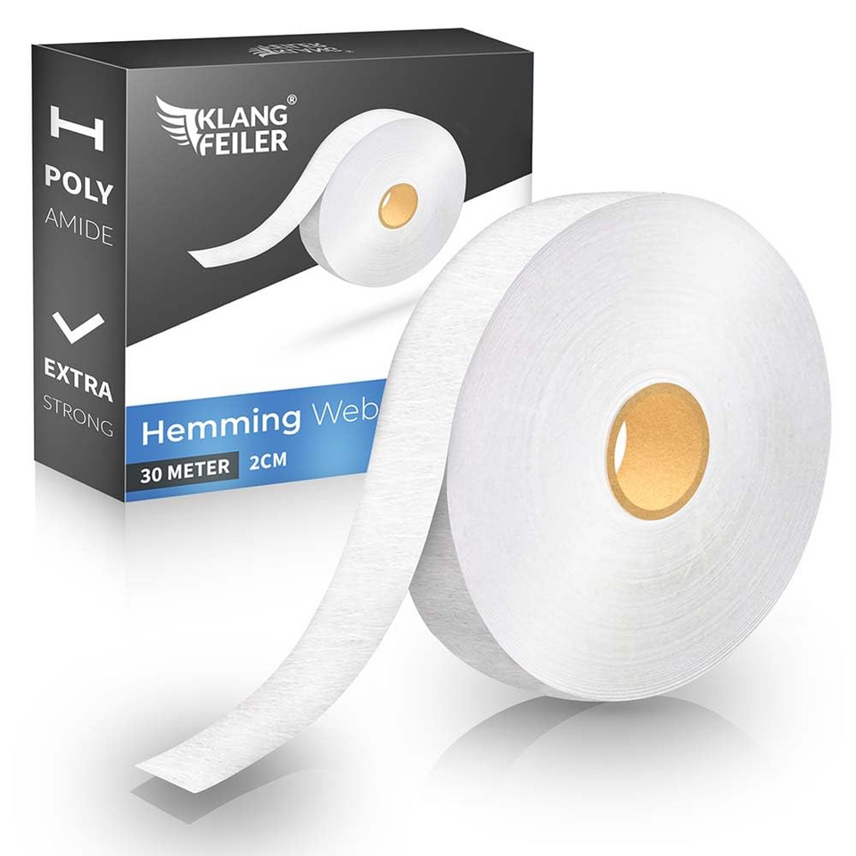 Hemming Tape 30m Extra Strong – Iron-On Fabric Adhesive for Curtains & Clothes