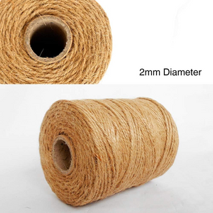 Jute Twine String 333ft – 3 Ply Natural Biodegradable Rope for Gardening, Crafts, DIY