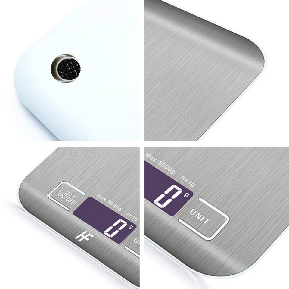 Digital Kitchen Scale – 5kg/1g Stainless Steel Food Scale with LCD Display & Tare Function
